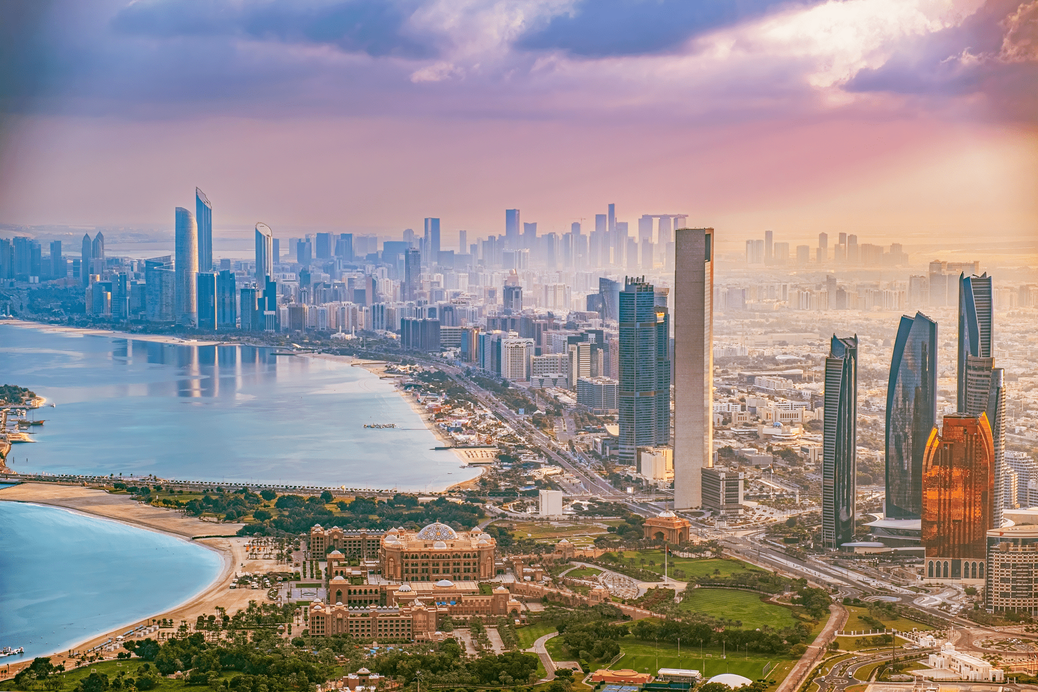 Skyline of Abu Dhabi, United Arab Emirates