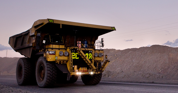 Mining truck onsite