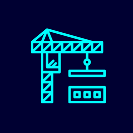 Icon of construction tower crane.