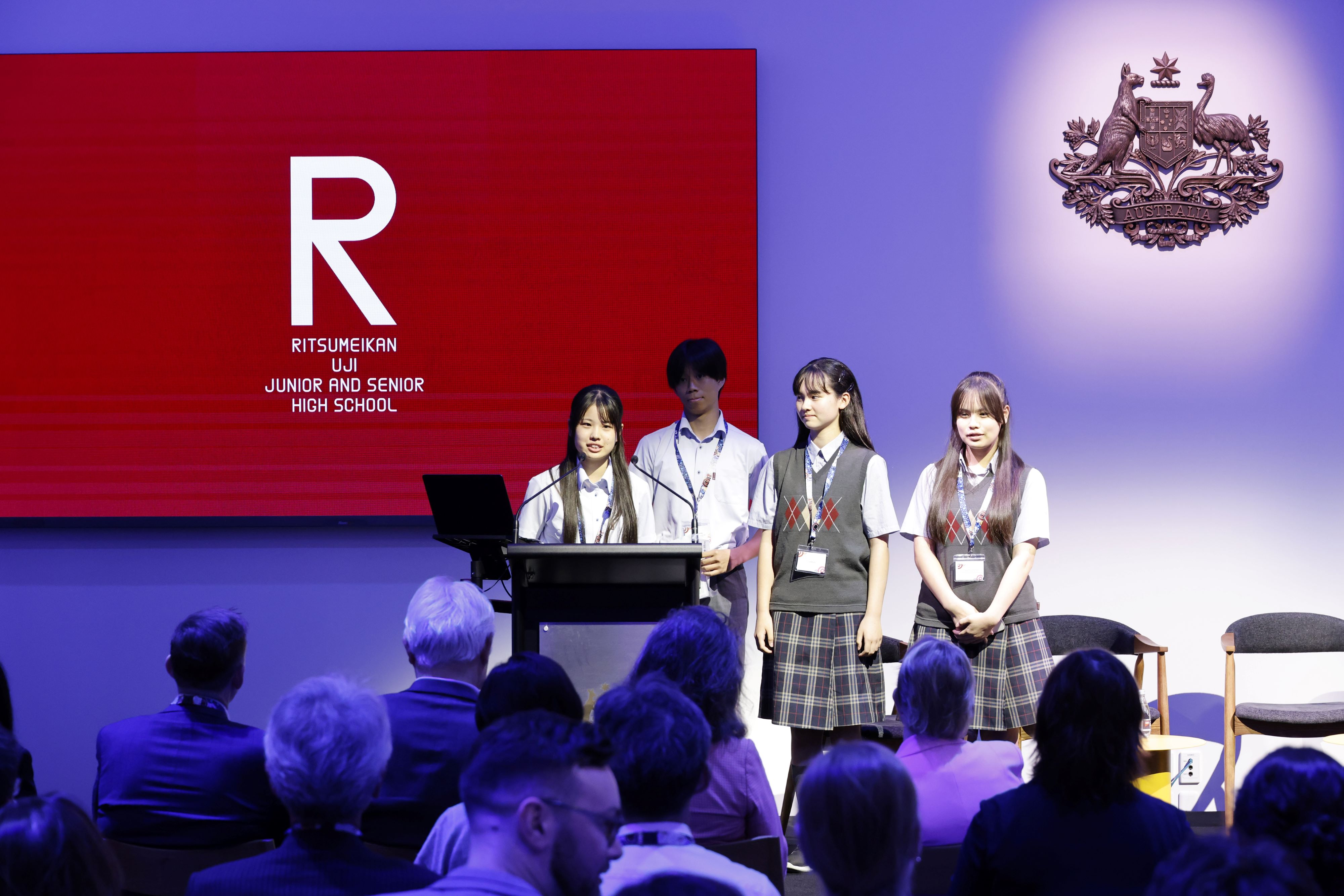 Students from Ritsumeikan Uji High School speak of their study experiences in Queensland