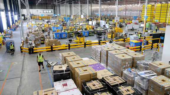 Inside Amazon's distribution centre