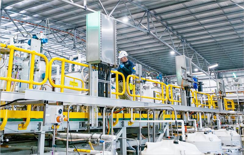 Inside Alpha HPA's Queensland manufacturing facility.