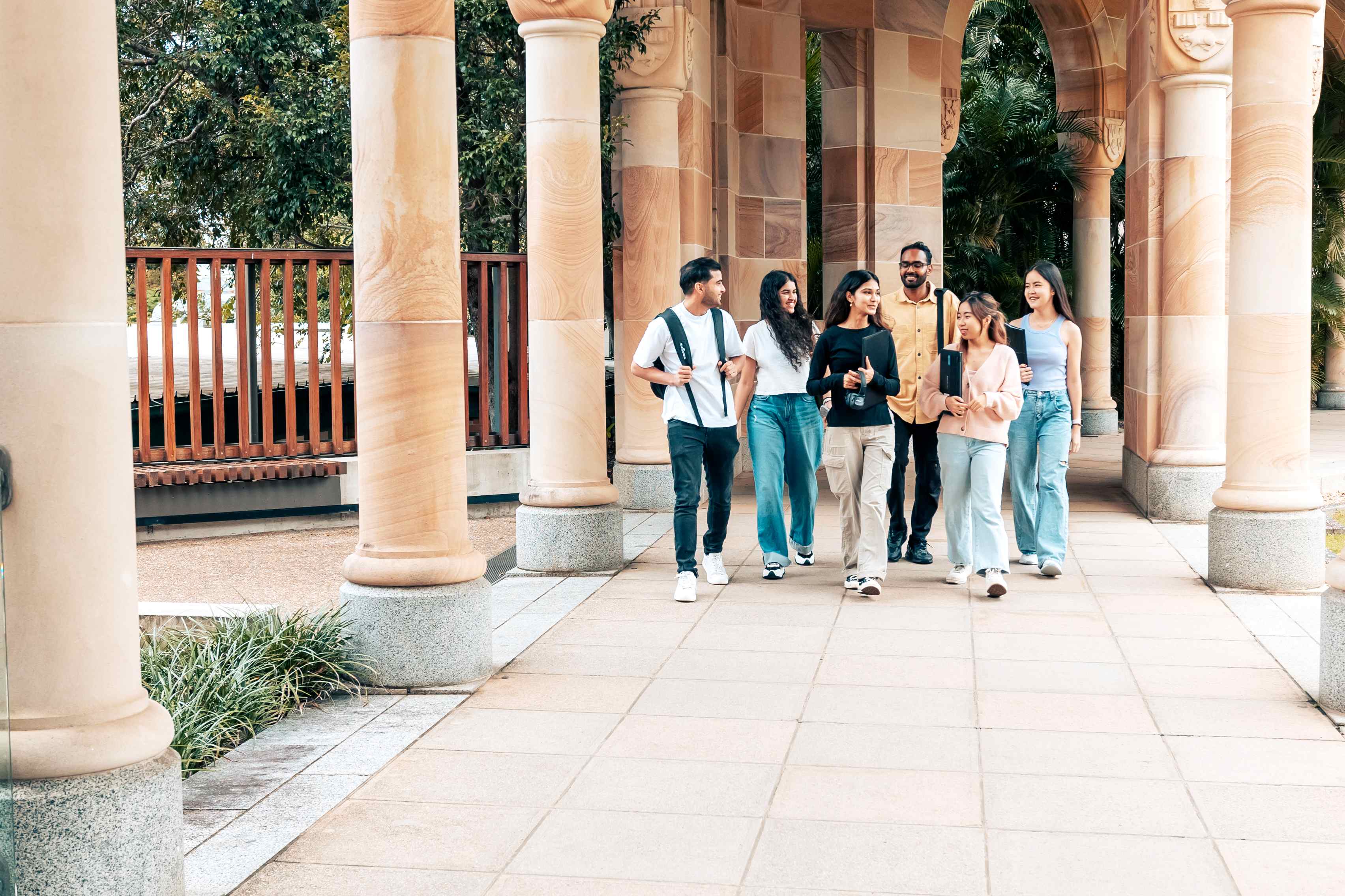 Students walking through University of Queensland