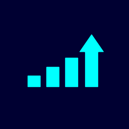 Bar chart illustrating growth.