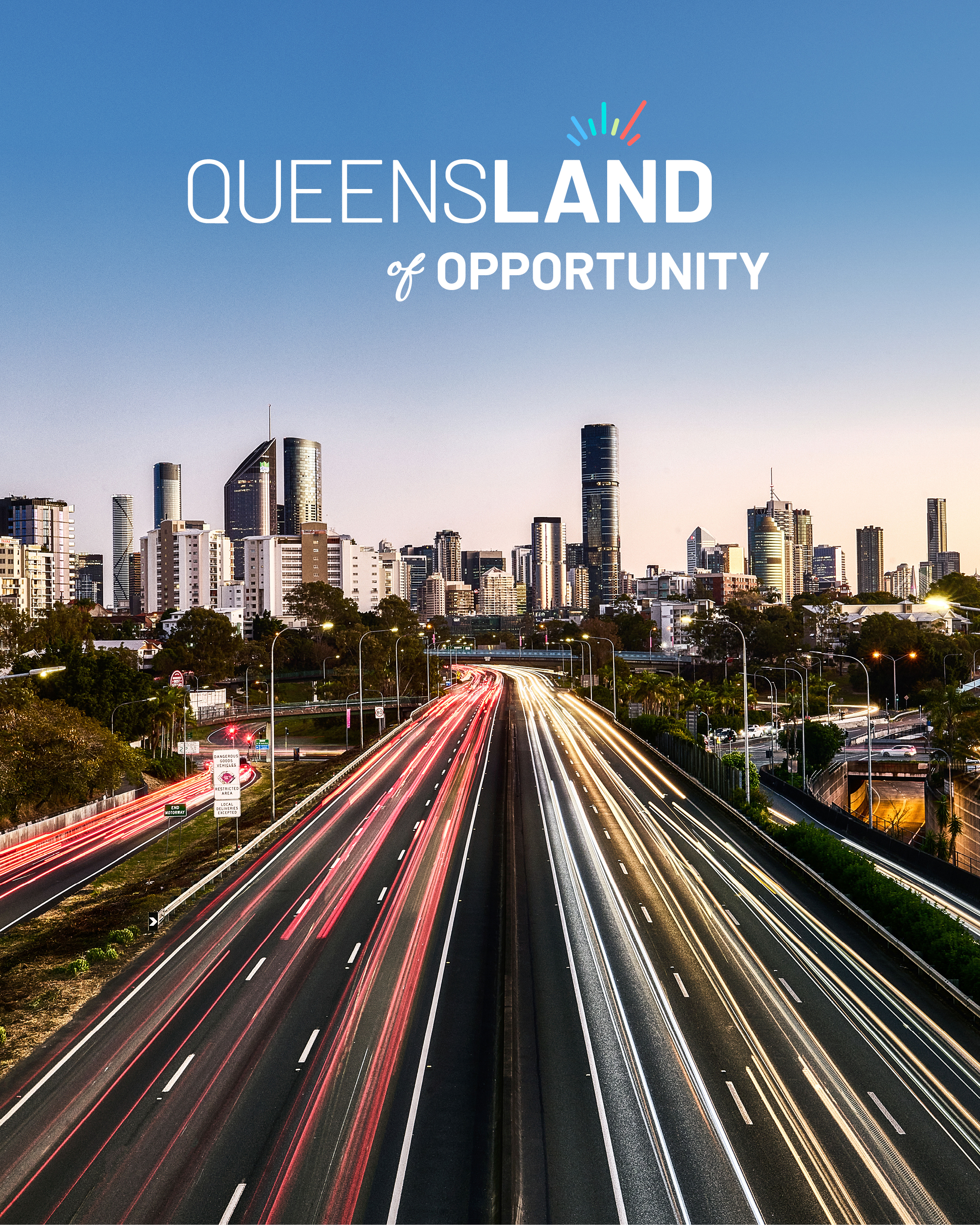 Queensland of Opportunity Branding on display