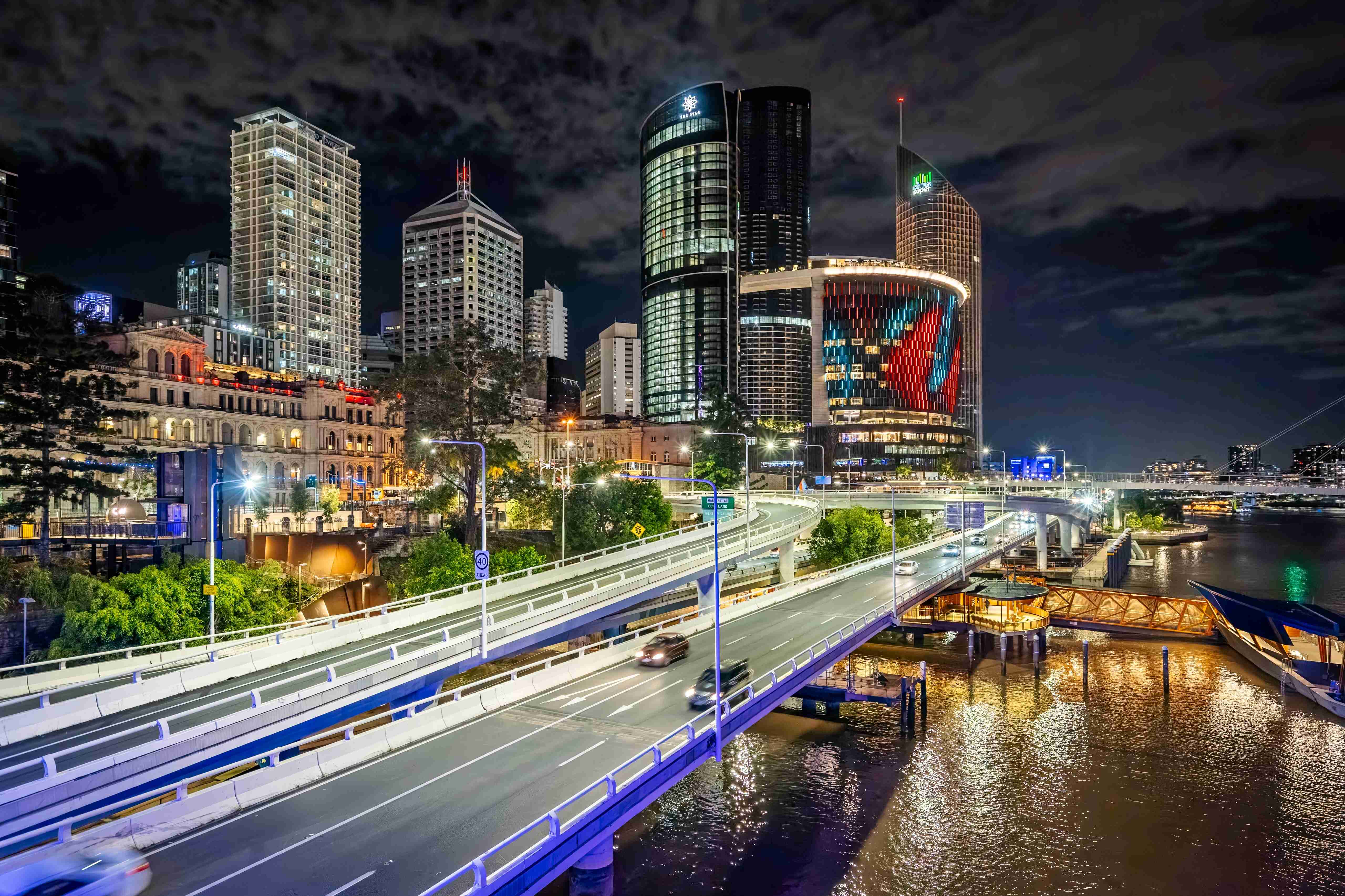 Brisbane skyline at night