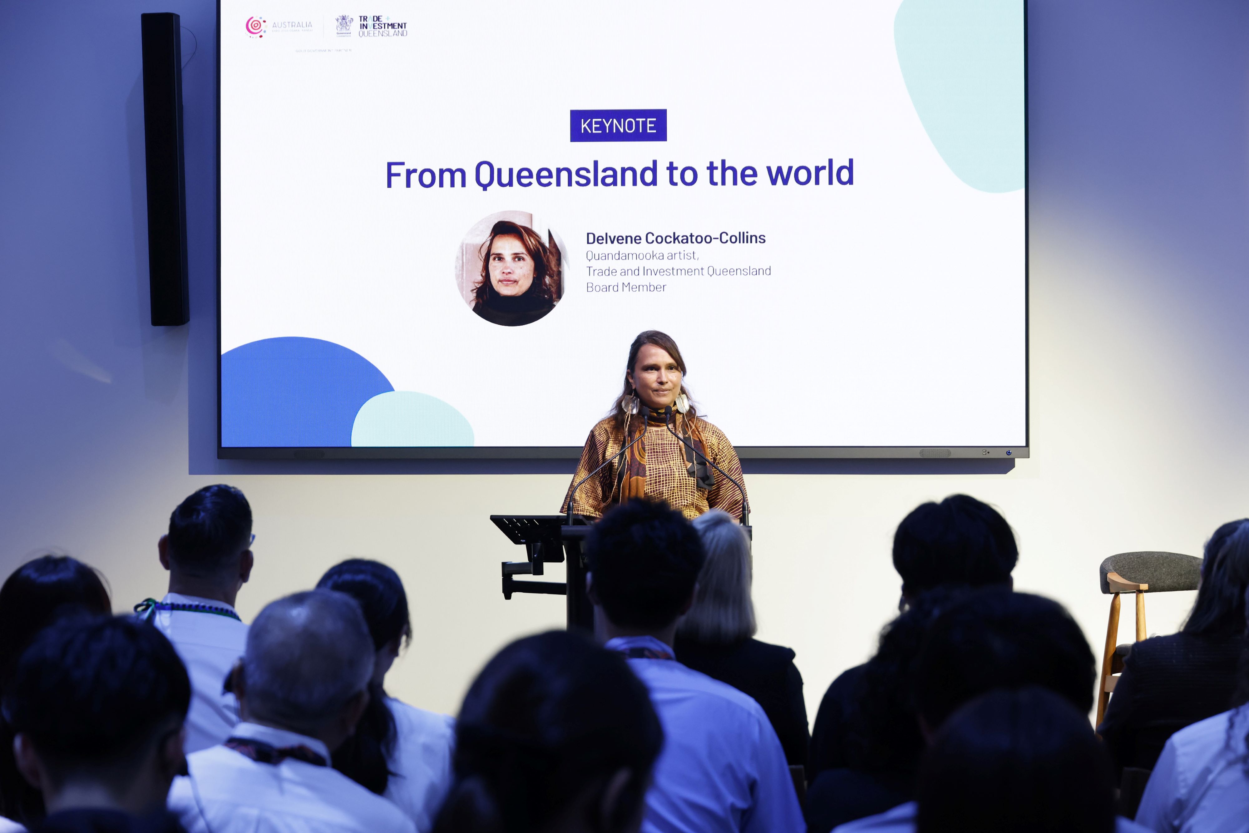 Delvene Cockatoo-Collins, Quandamooka artist and Trade and Investment Queensland Board member