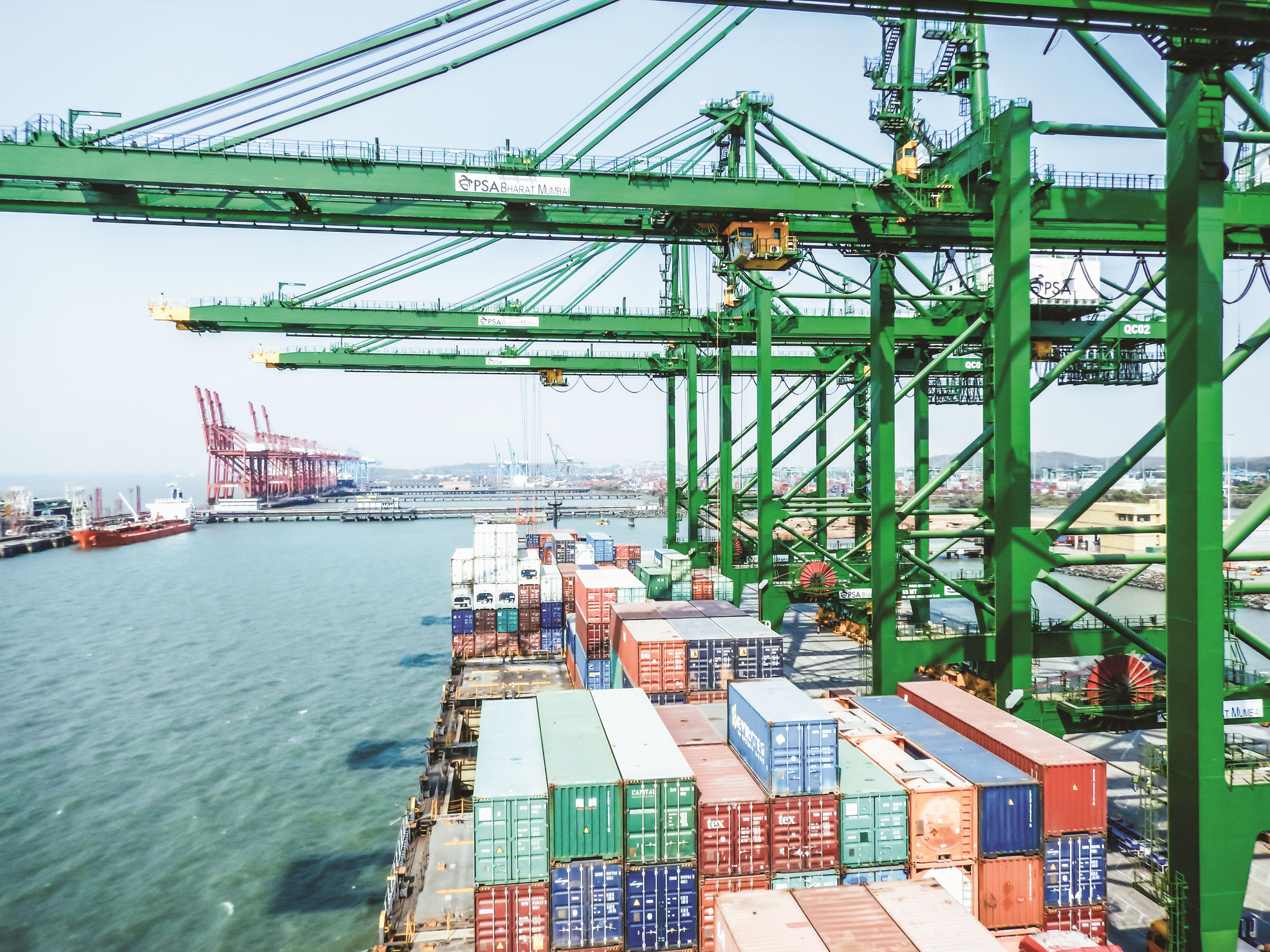 Shipping port in India.