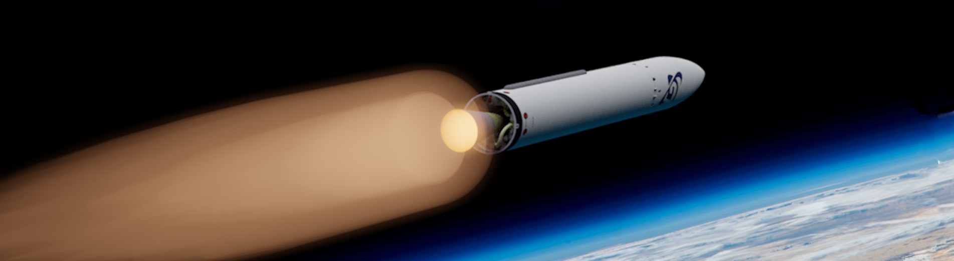 Gilmour space rocket in flight