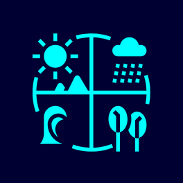 Icon of weather and climate elements illustrating diverse agro-culture zones.