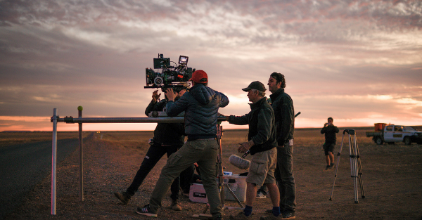 Image of production crew on film set at Queensland location.