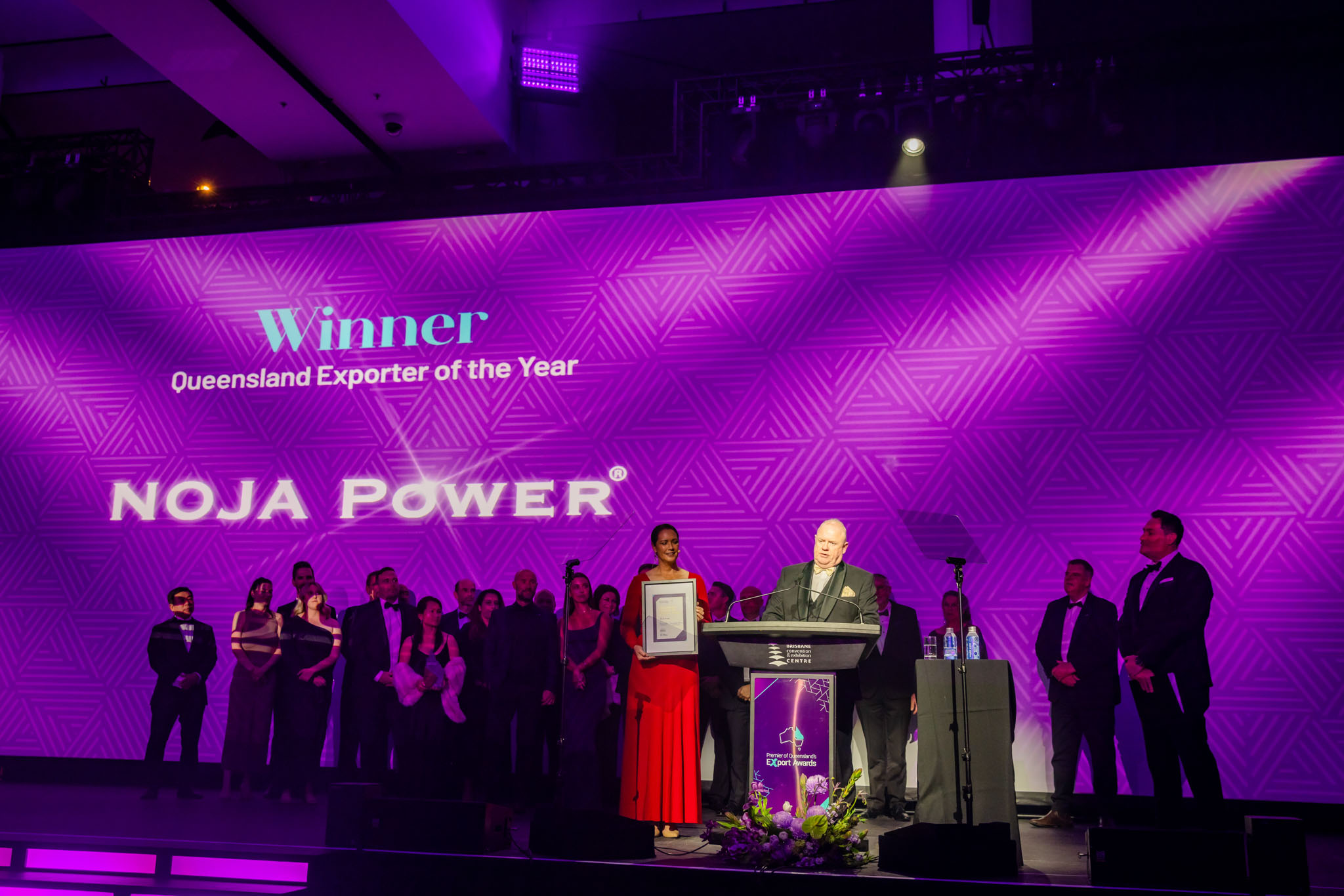 The Noja Power team accepting their award