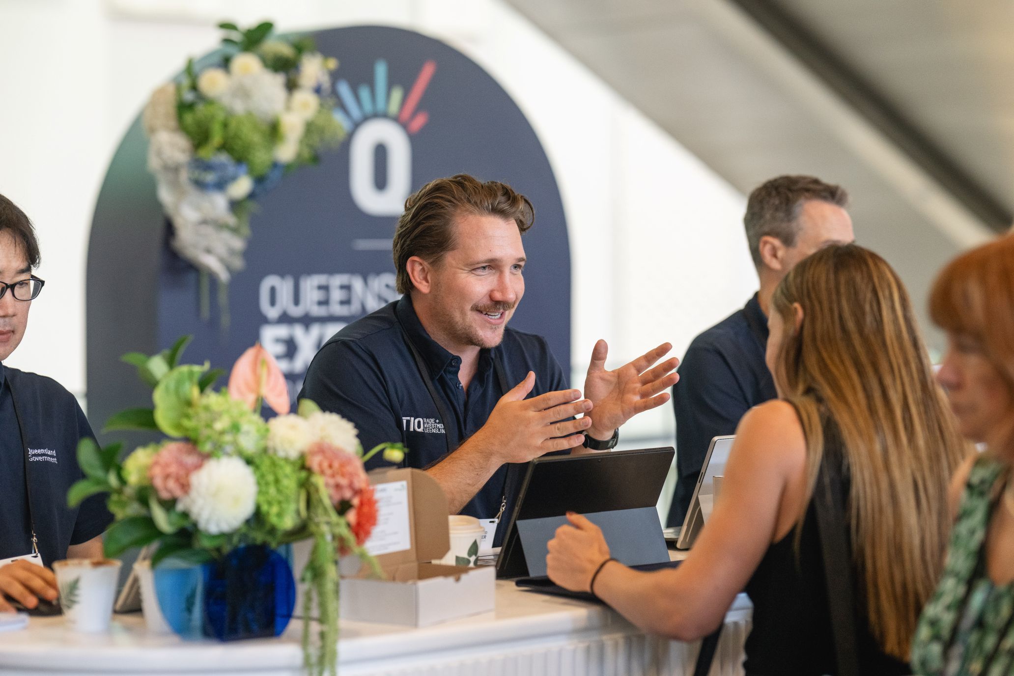 Export Networking - team having conversations with Queensland businesses