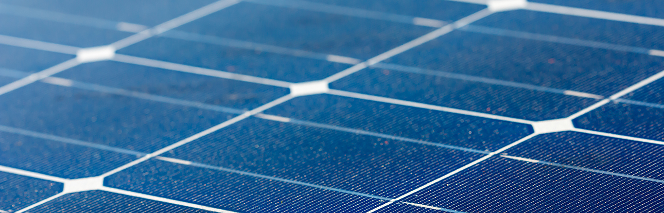 Close-up of solar panels