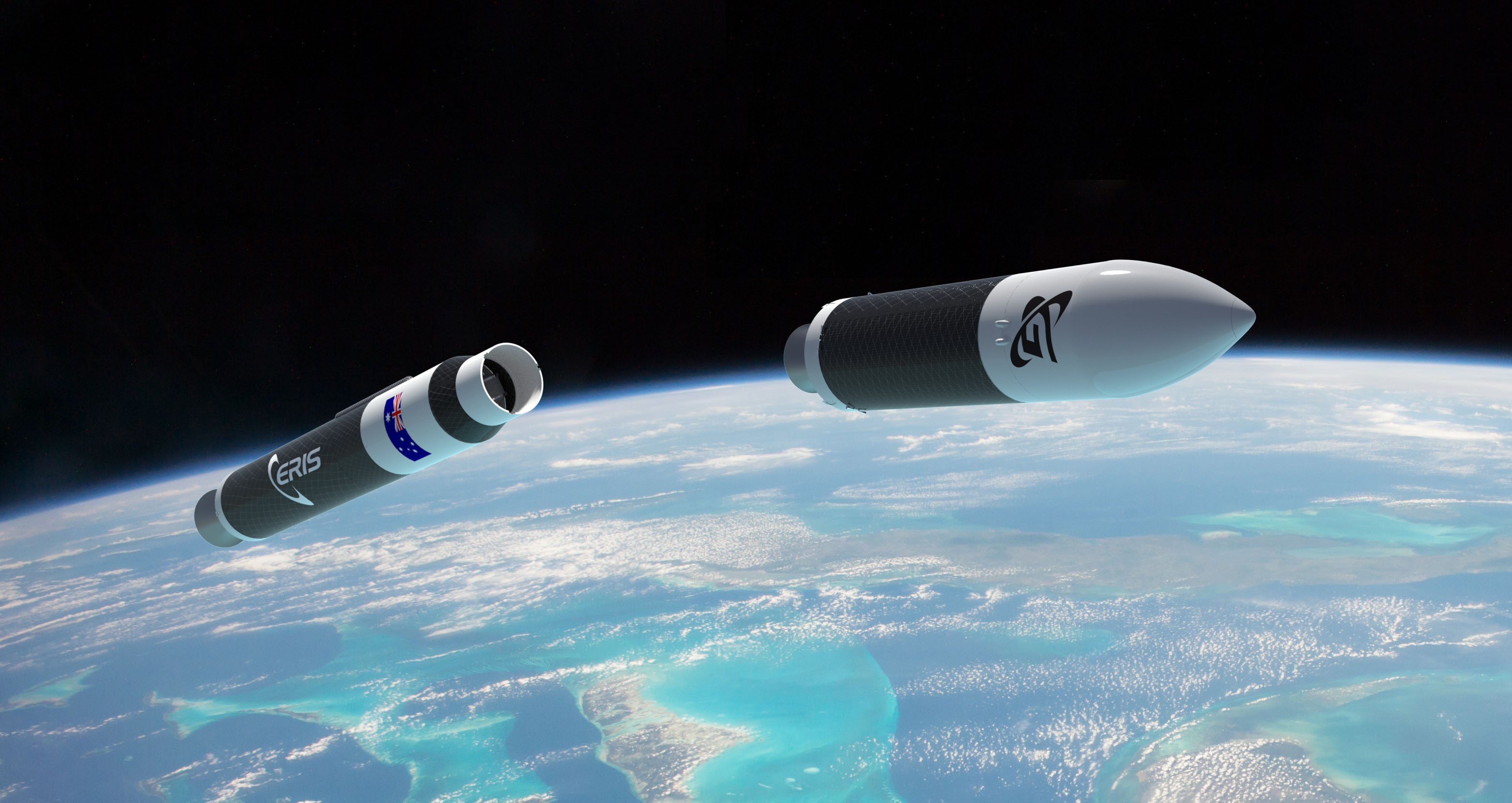 Image of 3D rendering of aerospace technology.