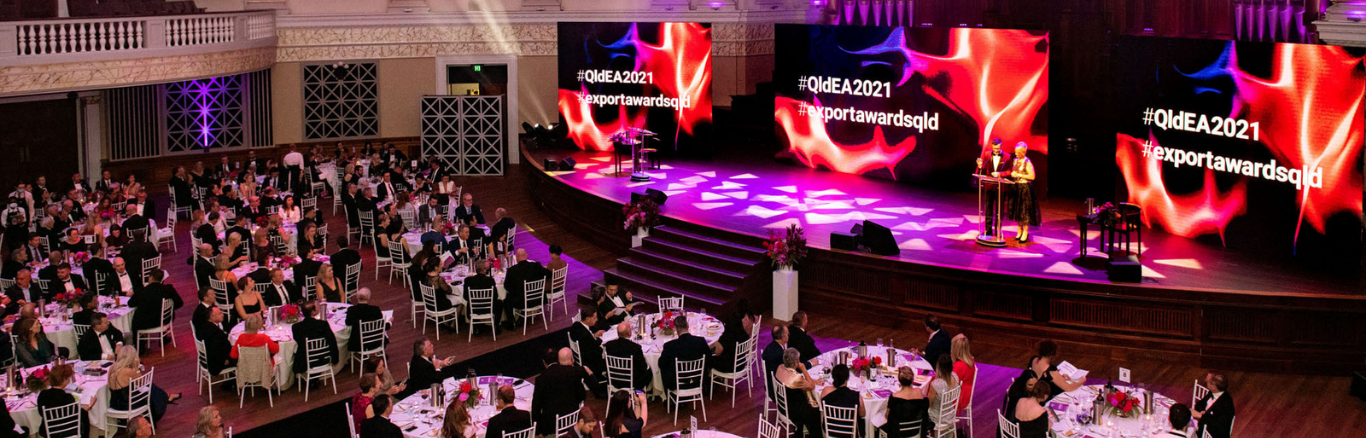 Main dining hall for Premier of Queensland's Export Awards